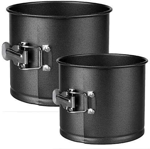 LS Kitchen - Moule à Panettone - Moule à Charnière avec Bord Haut - Moule Démontable Panettone - Double Revêtement Antiadhésif - Set 2 - Ø 16,5 et 12,5 cm