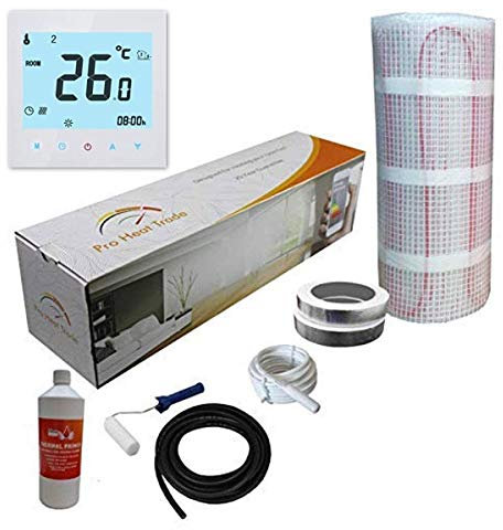 Electric Underfloor Yellow Box Heating kit 150w - 2.0m2 - White WiFi Thermostat