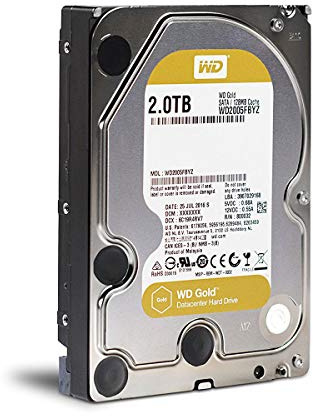 Western Digital GOLD HDD 3.5 '' 2 TB 7200 RPM SATA III 6 GB/s 128 MB di disco rigido WD2005FBYZ