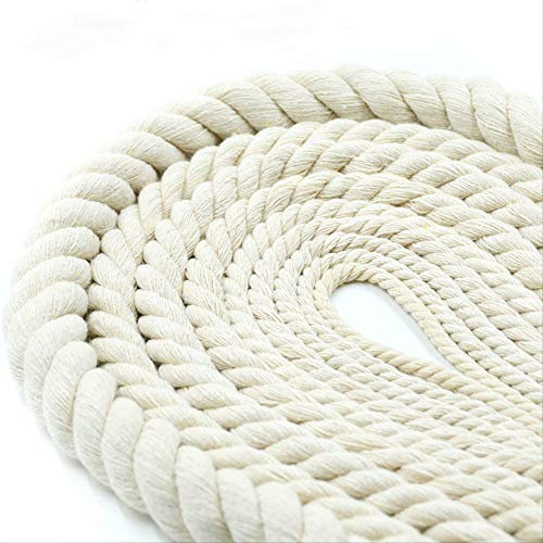 Corde en Coton - Cordon en Coton - Corde de Chanvre résistante à l'usure - pour Bricolage - Grande décoration - 20 mm - Beige (2 m)