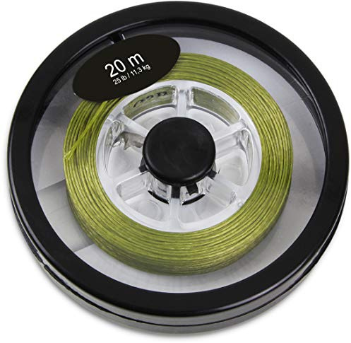 Storfisk fishing & more Karpfen Vorfachschnur schnell-sinkend und knotenfest - spezielle Fasermischung, 20 m, Farbe :Oliv