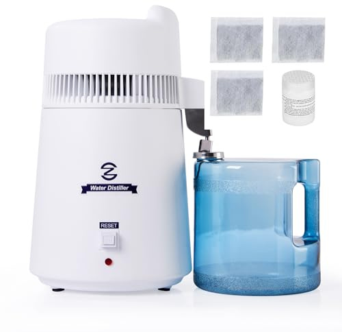 CO-Z 6L Water Distiller, Larger 1.6 Gal Countertop Distillers, Distilling Pure Water Machine for Home Table Desktop, Distilled Water Making Machine