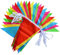 Guirnalda Banderines de Tela Fiesta Triangulares Guirnalda Nylon Bunting Banderín Triangular Decoración para Cumpleaños, Bodas, Escuela, Jardín, Fiesta, Hogar,Navidad (40M,80 Banderas)