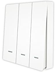 ZigBee Wireless-Schalter, ZigBee Scene Switch mit 9 Szenen, ZigBee Fernbedienung für LED-Lichter, Tuya App und Smart Life, Stromversorgung mit Batterien (3 Tasten)