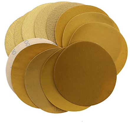 Papel de lija de lijadora 100 piezas de 5 pulgadas de 125 mm de gancho y bucle de lijado de arena de arena de arena alúmina alúmina de 60 a 1000 arena gruesa, utilizada para el pulido de automóviles d