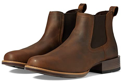 ARIAT Booker Ultra Round Toe Western Boot, Botas Vaqueras Hombre, Marrón desteñido, 44.5 EU Ancho