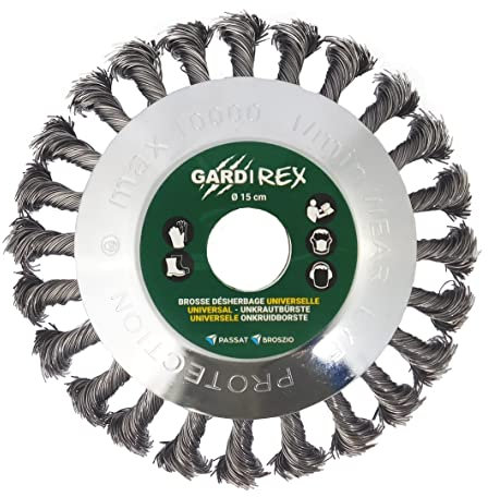 Gardi Rex Unkrautbürste Freischneider universal 15 cm | Unkraut Fugenkratzer zum Reinigen von Oberflächen | Wildkrautbürste (15 cm)