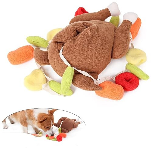 XNSHUN Hundespielzeug Intelligenz Schnüffelteppich Hund, Schnüffelspielzeug Intelligenzspielzeug, Waschbar Schnüffelndes Haustierspielzeug Für Puzzle Und Nahrungsinstinkttraining (Truthahn)