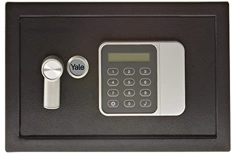 YALE Cassaforte Serie Guest Piccola YSG/200/DB2, Nero, Accesso con Codice Pin Digitale, Funzione Codice Master, Bulloni di Montaggio a Parete/Pavimento, Versione Corrente