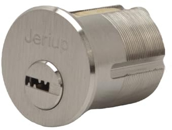 Jeriup Mortise/Rim Cylinder Lock,1-1/2(Overall Length: 38mm), Satin Nickle (Silver), Lock core, dimple Keyway, Standard Outdoor & Indoor Use, with 5 Keys, Door Lock Replacement