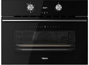 TEKA Horno Pirolítico Compacto Multifunción 45x60cm, Función Pizza 340ºC, Piedra Cerámica, DualClean, 8 Funciones, HLC 8510 P