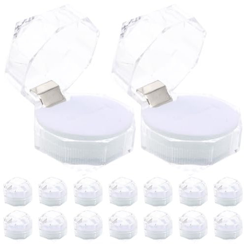 OATIPHO 20stücke Transparente Ringboxen Für Hochzeit Ringbehälter Zum Verpacken Von Schmuck Praktisch Und Platzsparend Als Geschenkbox Für Ringe Halsketten Und Ohrringe Geeignet
