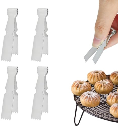 4Pcs Cookie Molds, Stainless Steel Tortilla Crimper, Pastry Crimpers, Pie Crust Cutters and Cookie Decorating Tools for Seamless Sealing and Creative Designs