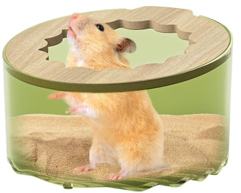 Sandbadebox für Kleintiere, abnehmbares Hamster-Badezimmer, Reinigungs- und Badezubehör, Sandbad-Reinigungskäfig, Hamster, waschbar, Behälter für Meerschweinchen, Zwerghamster, Rennmäuse