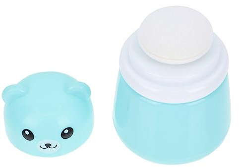 MOLUCKFU Babypuder Stift 2st Puderquaste Hautpflegepuder Fall Kosmetische Reisebehälter Puderapplikator Puder Dose Babypuder-box Behälter Für Säuglingspulver Behälter Für Schwamm Blue