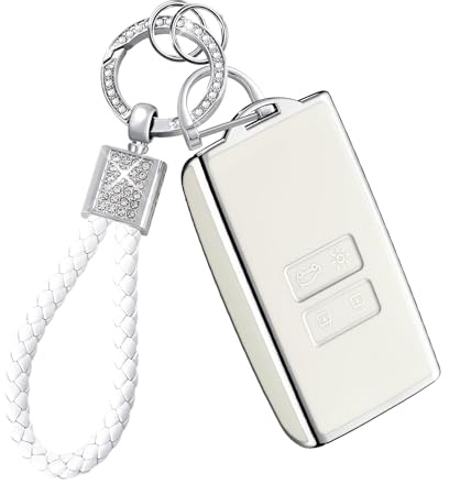 Teenpull Schlüsselhülle mit Schlüsselanhänger Passt für Renault Clio Captur Megane Twingo Kadjar Autoschlüssel hülle mit Bling Schlüsselanhänger Auto Zubehör