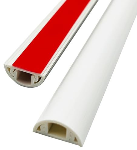 Serenitison Self Adhesive Outdoor Cable Covers,Floor Cable Protector,Imitation Porcelain Floor Trunking,Decorative Wire Hider,PVC Wire Cover,Cable Channel To Protect Wires Prevent Cable Trips