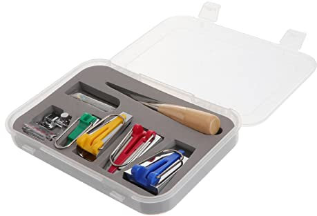 SEWACC Kasten Hersteller von Schrägbändern Schrägband-Hersteller-Kit das Band Voreingenommenheit Werkzeug zur Herstellung von Schrägbändern Nähbindeset nähwerkzeug nähmaschine zubehör