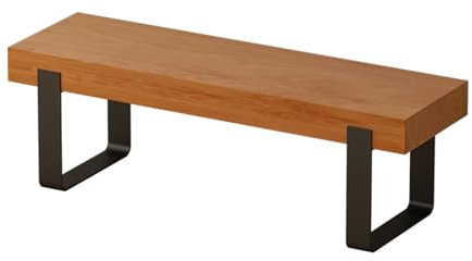 Panca scarpiera in legno massello, color ciliegio, 80 cm, per ingresso interno, corridoio, camera da letto