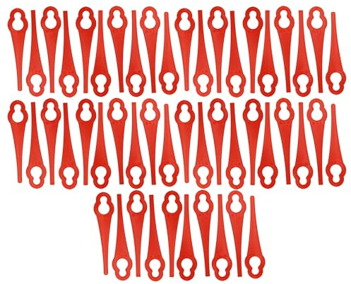 vhbw 50x Lama di ricambio compatibile con Parkside PRTA 20 Li A1 tagliabordi - rosso, in nylon/plastica