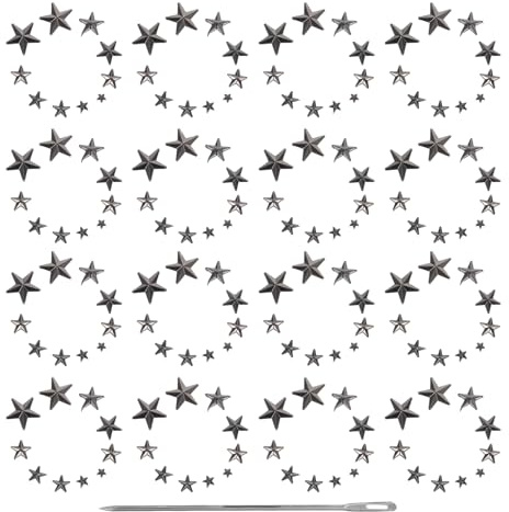 SHINEOFI Five-Pointed Star Claw Nail Accessories Delicate Star Studs for DIY Crafting Shoes Bags Clothes Decorative Brads