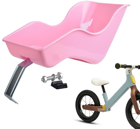 Generisch Puppen-Fahrradsitz, Fahrrad-Puppenträger |Radfahren mit einem Clip-on-Gurt mit Babypuppenstuhl | Fahrradsitzträger Rosa für Babypuppen für die meisten Radtouren