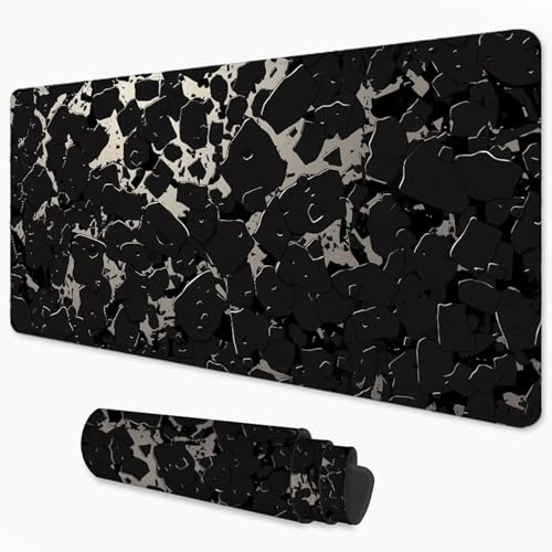 Alfombrilla Ratón Abstracto Mouse Pad 1000x500 mm, Grande Alfombrilla Gaming Negro con Superficie Especial Que Mejora Velocidad y precisión, Mousepad Impermeable para Gamers, PC y Portátil 3Y-194