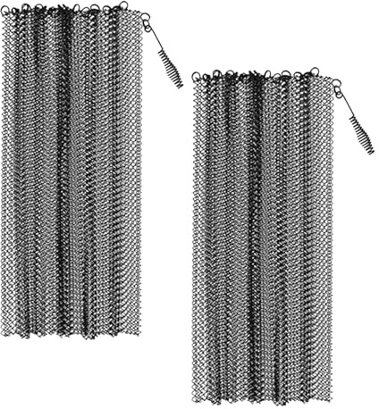 TOGEVAL 2 Rejillas Para Chimenea Con Malla Ignífuga Barrera Contra Chispas Y Protección Térmica Para Estufa De Leña Color Negro