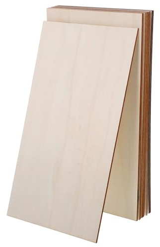 GARVALON 10 Pezzi 10 Pezzi Pannelli di Legno Artigianale 170X300X3 MM Compensato di Betulla per Progetti Fai da Te, Tavole di Legno Grezzo per Pittura e Decorazioni Creative Casa e Scuola