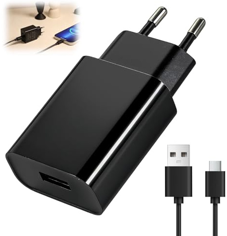 Netzteil USB C 5V 2A Universal Ladegerät mit Typ C Schnellladekabel Set | 1.5m langes 2A Ladekabel, kompatibel mit i-Phone, Sam Galaxy, Hua-wei, H-onor, X-iao, A-ndroid Geräten