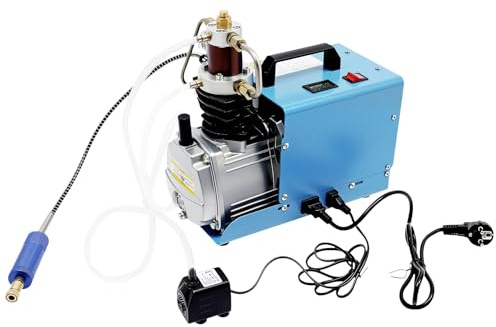 PCP Compresseur d'air électrique haute pression 300 bar 1800 W Compresseur d'air électrique 30 MPa (4500 PSI) avec séparateur d'eau d'huile pour paintball, airgun, bouteille de plongée, aérographe
