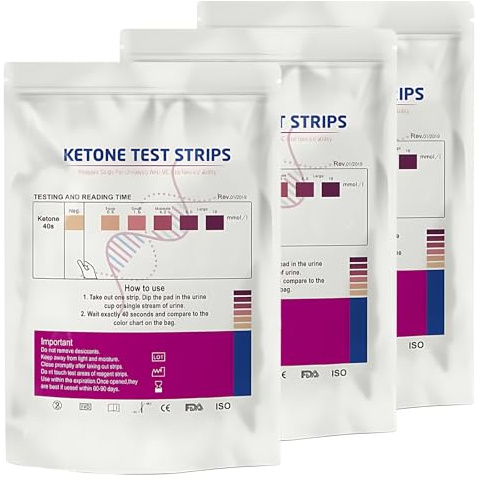 300 Stück Ketose Teststreifen Ketone Teststreifen Ketostix Keto Sticks Schnelle Messung Hohe Messgenauigkeit Kompakt Tragbar Und Praktisch Einfache Anwendung Für Ketogene Diät Und Ernährungsanalyse