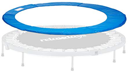 Relaxdays Trampolin Randabdeckung, Federabdeckung, Trampolin Zubehör, 30 cm breit, Randschutz, Durchmesser 244 cm, blau