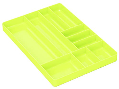 Ernst 10 Compartment Drawer Organizer: Heavy Duty Stackable Tray for Automotive Garage Tool Organization - Low-Profile Toolbox Storage - Nuts and Bolts, Tools, Parts, Easy to Clean – High Visibility