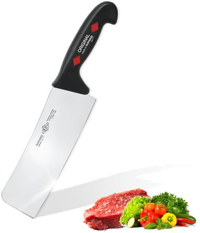 Solingen Eikaso Profi Messer (Chinesisches Kochmesser 20 cm), geeignet als Imbissmesser, Fleischmesser, Allzweckmesser, Gemüsemesser & Kochmesser