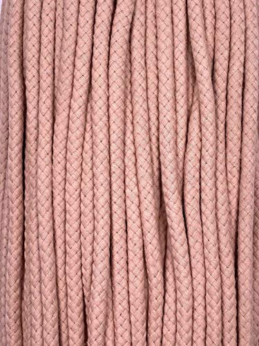 Kordel Baumwolle 8mm rund Schnur Turnbeutel Seil 17 Farben (Sand, 3m)