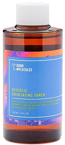 Good Molecules Glycolic Exfoliating Toner - Hyaluronic and Glycolic Acid Daily Toner for Face - Cleansing Facial Exfoliant for Glowing Even Skin Tone, Skin Care