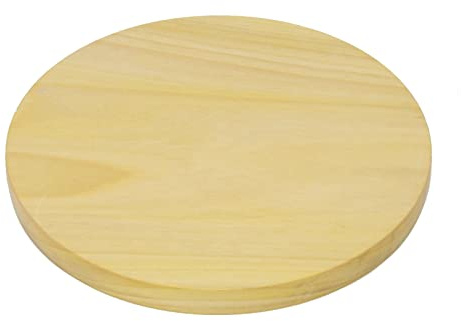 Wooden Round Roti Board - 29cm Chapati Board for Indian Puri, Tortilla, Fondant & Bread Dough Kneading & Serving