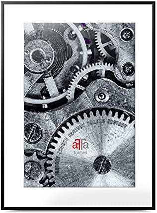 aFFa frames Bilderrahmen 61x91,5 cm - Aluminium Fotorahmen Alu mit Acrylglas und HDF Rückwand - Posterrahmen für Fotos Urkunden Kunst Bilder Schwarz
