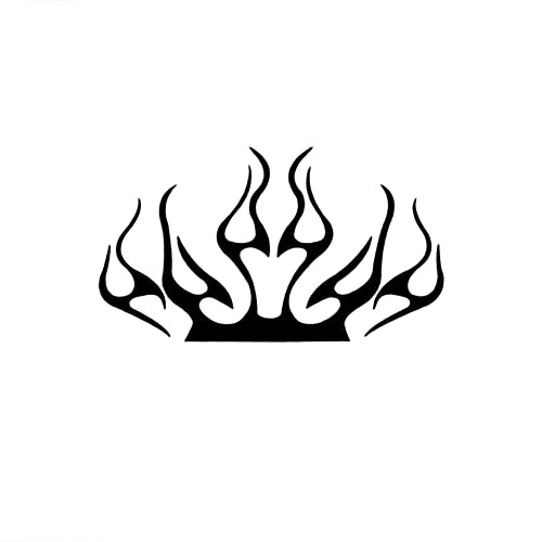 Auto Flamme Aufkleber Sticker,Asudaro Wasserdicht Flamme Motorhaube Dekorativer Aufkleber PVC Flamme Aufkleber Karosserie Seitentür Aufkleber Auto Seitenschweller Flamme Aufkleber 70cmx50cm,Schwarz