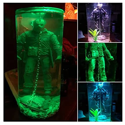 YTCPMHEA 2023 New Horror Movie Collector Action Figure Water Lamp Part 6 Lives Final Display, Collectibles Figures Dolls, Decorative Table Lamp Lights for Home Decor Halloween Unique Gifts