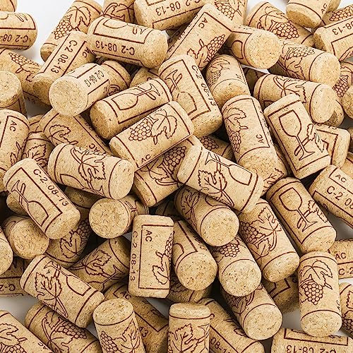 Lawei 150 Pcs Natural Wine Corks 44x22mm Premium Straight Cork Stopper Natural Wooden Corks Excellent for Bottled Wine, Beer Bottles, Liquor Bottles Cork