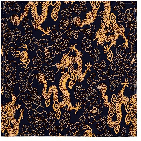 Chinesische Vintage-Drachen-Stoffservietten, Set mit 4 Drachen, wiederverwendbar, waschbar, Küche, Esstisch, Servietten für Zuhause, Abendessen, Hochzeit, Bankett, Party, 50,8 x 50,8 cm