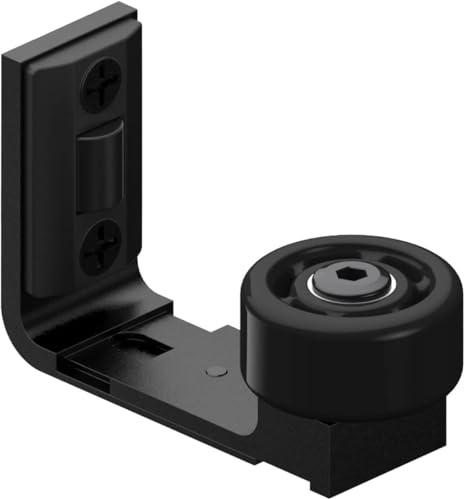 CCJH Verstellbare Schiebetür-Bodenführung, Universal-Stil, Wandmontage, Scheunentür-Bodenführung, Tretlager, geeignete Türstärke 2,5 cm - 6 cm, Schwarz