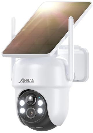 【Sólo se Puede Utilizar la App ARCCTV】 ANRAN Cámara de Repuesto, 4MP Cámara de Vigilancia WiFi para Kit de Cámaras de Videovigilancia, Cámara de Batería con Panel Solar, Rotación de 360 Grados