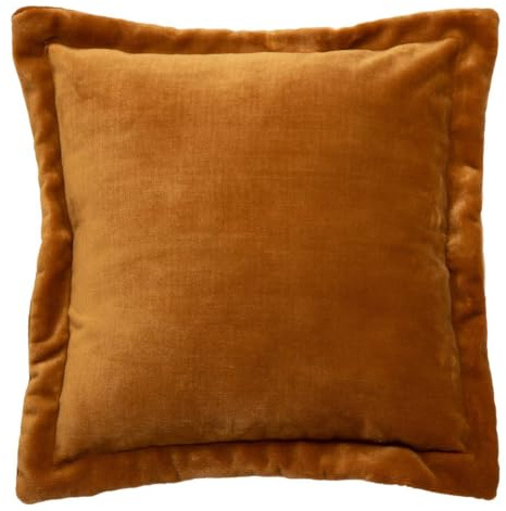 ATMOSPHERA CREATEUR D'INTERIEUR - Cuscino di flanella coccoloso giallo cumino 53x53cm