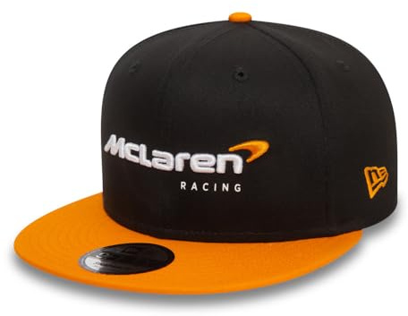 New Era 9FIFTY Snapback McLaren Racing Essentials Formula 1, Berretto Nero da Uomo, Nero, Taglia Medio-Grande