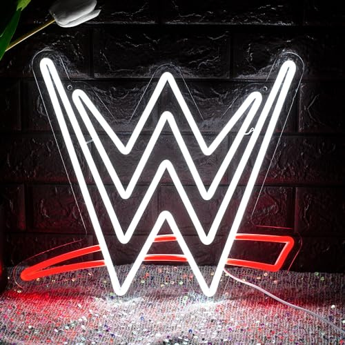Wrestling Neon Sign, LED Wrestling Neon Sign for Wall and Room Decor, USB Neon Night Light for Game Room Bedroom Birthday Competition Party Gifts