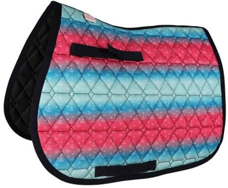 Little Rider Schillernder Diamond Sattelbezug für Pferde, Teal/Pink, Small Pony