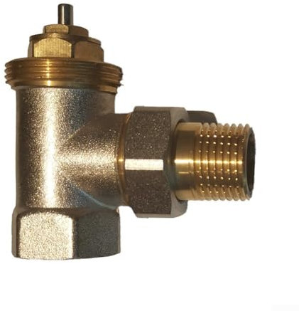 DN15/DN20 Messing Winkel Thermostat-Regulierventil, ohne Thermostatkopf, M30 x 1,5 mm Gewinde, vertikal bis 85° Neigung, -50 ~ 60 ℃ (DN15)
